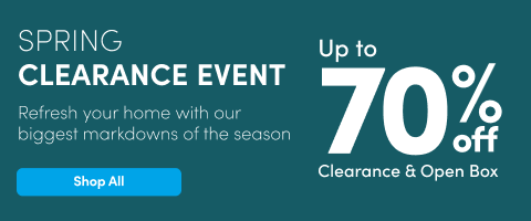 Spring Clearance event up to 70% off Clearance & Open Box